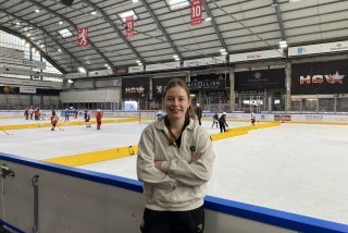 Alixane Berthod était présente au Forum de Martigny lors du Swiss Ice Hockey Day.