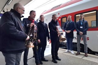 Inauguration toute valaisanne à la gare de Sion