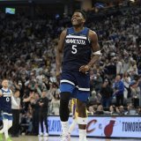 Anthony Edwards (5) a brillé vendredi face aux Lakers KEYSTONE/AP/Abbie Parr