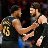 Donovan Mitchell (45) et les Cavs ont fait forte impression face à Miami KEYSTONE/AP/Michael Laughlin