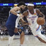 Shai Gilgeous-Alexander (2) et le Thunder ont égalisé à 2-2 face à Denver KEYSTONE/AP/David Zalubowski