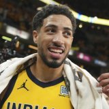 Tyrese Haliburton a sorti le grand jeu mardi face aux Knicks KEYSTONE/AP/Michael Conroy