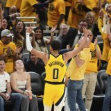Les Pacers de Tyrese Haliburton joueront la finale NBA. KEYSTONE/AP/Michael Conroy