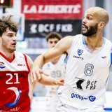 Jonathan Kazadi, ici sous le maillot d'Olympic, espère bien aller loin au Mondial de 3x3 KEYSTONE/JEAN-CHRISTOPHE BOTT