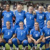 Les Islandaises se sont remobilisées après leur première défaite face à la Finlande. KEYSTONE/ALESSANDRO DELLA VALLE