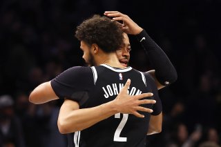 Cameron Johnson (2) a brillé dimanche face à Atlanta KEYSTONE/AP/Noah K. Murray