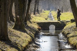 La Fondation des Grangettes devrait bientôt disposer d'un nouveau pavillon d'accueil de 167 m2 dans la réserve du même nom. KEYSTONE/LAURENT GILLIERON