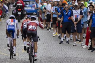 Montmartre avait déjà vu passer les stars du vélo aux JO-2024. KEYSTONE/EPA/ANDRE PAIN