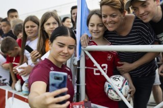 Pas d'Euro pour Naomi Luyet. KEYSTONE/PETER KLAUNZER