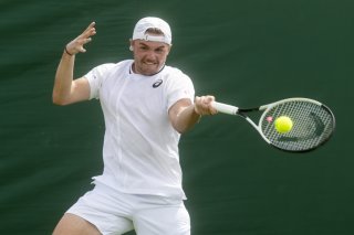Dominic Stricker s'est qualifié pour le troisième tour des qualifications à Wimbledon KEYSTONE/PETER KLAUNZER