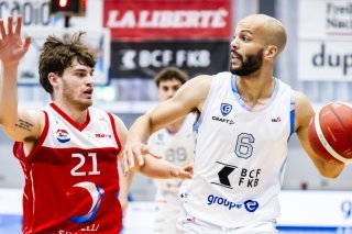 Jonathan Kazadi, ici sous le maillot d'Olympic, espère bien aller loin au Mondial de 3x3 KEYSTONE/JEAN-CHRISTOPHE BOTT