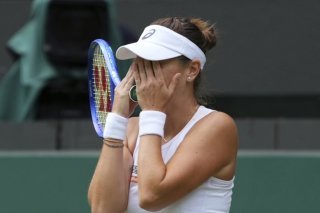 L'émotion de Belinda Bencic, qui se retrouve enfin en quart de finale à Wimbledon KEYSTONE/AP/Kirsty Wigglesworth