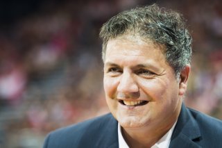 Giancarlo Sergi affiche sa satisfaction après le Mondial M19 KEYSTONE/JEAN-CHRISTOPHE BOTT