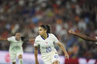 Delphine Cascarino a inscrit un doublé décisif face aux Pays-Bas KEYSTONE/AP/Alessandra Tarantino