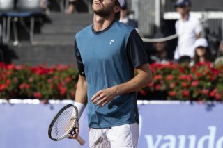 C'est fini pour Jérôme Kym à Gstaad KEYSTONE/PETER SCHNEIDER