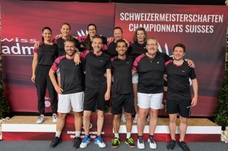 Photo de groupe lors des championnats suisses seniors du mois de mai