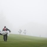 Le brouillard a partiellement gâché la fête à Crans-Montana jeudi. KEYSTONE/EPA/Valentin Flauraud
