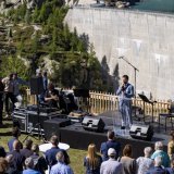 Le barrage d'Emosson est la deuxième plus grande retenue d'eau après la Grande Dixence. KEYSTONE/JEAN-CHRISTOPHE BOTT