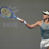 Belinda Bencic aura fort à faire pour rallier les quarts de finale à Wuhan. KEYSTONE/AP/Mahesh Kumar A.