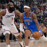 Shai Gilgeous-Alexander (à droite) a brillé face aux Clippers KEYSTONE/AP/Jayne Kamin-Oncea