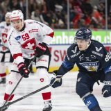 Dario Simion (à gauche) et les Suisses ont perdu leur trois matches à Zurich. KEYSTONE/ANDREAS BECKER