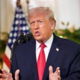 Le président Donald Trump s'est adressé à la nation américaine en direct, gardant son cap économique et fustigeant les immigrés et son prédécesseur. KEYSTONE/EPA/Doug Mills / POOL