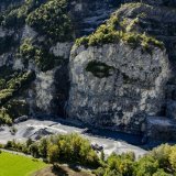 Une vue de la carriere des Rapes le jeudi 25 septembre 2025 a Saint-Maurice. (KEYSTONE/Jean-Christophe Bott)