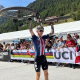 L'Américain Keegan Swenson, nouveau champion du Monde de VTT marathon.
