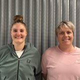 Nadia Constantin, joueuse du BBC Troistorrents avec la coach Emilie Duvivier