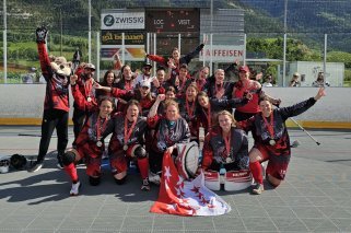 Les joueuses du SHC Valais féminin lors du Final Four de la saison écoulée.