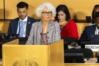 La cheffe de l'Office fédéral de l'environnement (OFEV) Katrin Schneeberger souhaite "un signal fort pour le multilatéralisme" avec un accord pour éliminer la pollution plastique. KEYSTONE/SALVATORE DI NOLFI