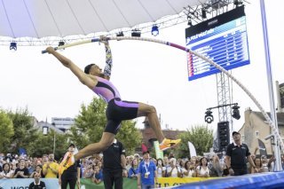 Emmanouil Karalis a passé les 6 m pour la 10e fois cette saison KEYSTONE/AP/Jean-Christophe Bott