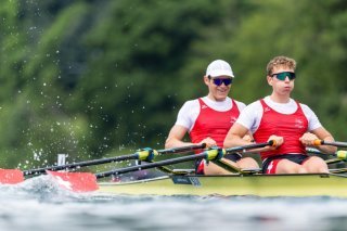 Raphaël Ahumada (à droite) fait désormais la paire avec le Lucernois Kai Schätzle. KEYSTONE/PHILIPP SCHMIDLI