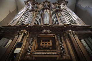 Les orgues ne sont pas tous répertoriés en Valais, mais il y en a plus de 250 dans le canton. Ici celui de la cathédrale de Notre-Dame de Sion. Keystone/VALENTIN FLAURAUD