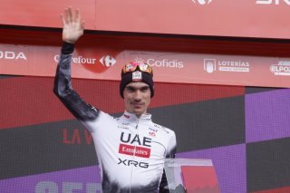 Juan Ayuso a signé jeudi son 2e succès d'étape sur cette Vuelta 2025 KEYSTONE/EPA/JAVIER LIZON