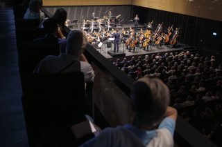 La nouvelle salle de concerts de Sion (NODA) a été ll'un des épicentres de la Schubertiade, ce week-end é Sion (photo d'archives). KEYSTONE/Valentin Flauraud