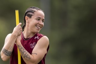 Géraldine Reuteler a brillé ce week-end sous le maillot de Francfort KEYSTONE/ANTHONY ANEX