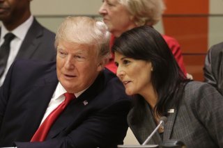 Le président américain ici à une Assemblée générale de l'ONU en 2017 lors de son premier mandat. KEYSTONE/AP/SETH WENIG