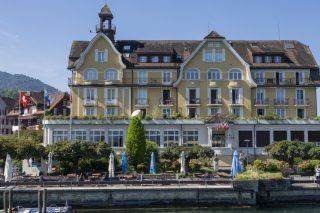 La branche hôtelière est en bonne voie de réaliser un nouveau record annuel, après près de 43 millions de nuitées en 2024 (archives). KEYSTONE/URS FLUEELER