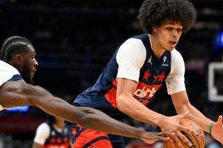 Kyshawn George et les Wizards ont subi la loi de Dallas samedi KEYSTONE/AP/John McDonnell