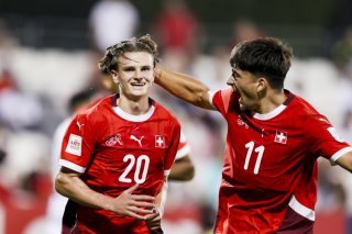 Jill Stiel (à gauche) et Nevio Scherrer (à droite) ont marqué deux des trois buts suisses face à l'Egypte KEYSTONE/HUSSEIN SAYED