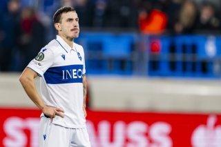 Olivier Custodio avait raté un penalty dans le temps additionnel lors du dernier match du LS en Conference League (0-0 contre l'Omonia Nicosie). KEYSTONE/JEAN-CHRISTOPHE BOTT