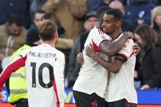 Alexander Isak (à droite) a marqué son premier but en championnat avec Liverpool. KEYSTONE/AP/Kirsty Wigglesworth