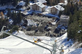 L'espace du chantier est encore à l'état brut mais tout sera prêt dès les premières compétitions de janvier