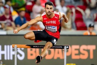 Julien Bonvin en action lors de ses derniers Mondiaux, en 2023 à Budapest.