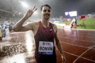Julien Bonvin, 6ème de sa série lors du meeting Athletissima à Lausanne