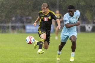 Yohan Aymon en action avec le Stade Nyonnais, lors de l'exploit réalisé face au FC Zurich en 1/16èmes de finale de la Coupe de Suisse.