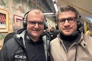 Le président du HC Sierre, Alain Bonnet en compagnie de Daniele Marghitola, directeur sportif du HC Viège
