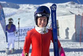 Juliette Fournier, à l'arrivée du géant de Coupe d'Europe à Zinal