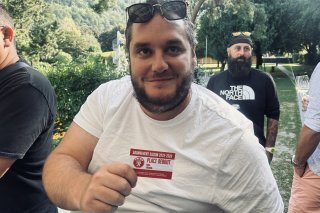 Loïc Morand, président du HC Martigny, lors de la distribution des abonnements pour la nouvelle saison